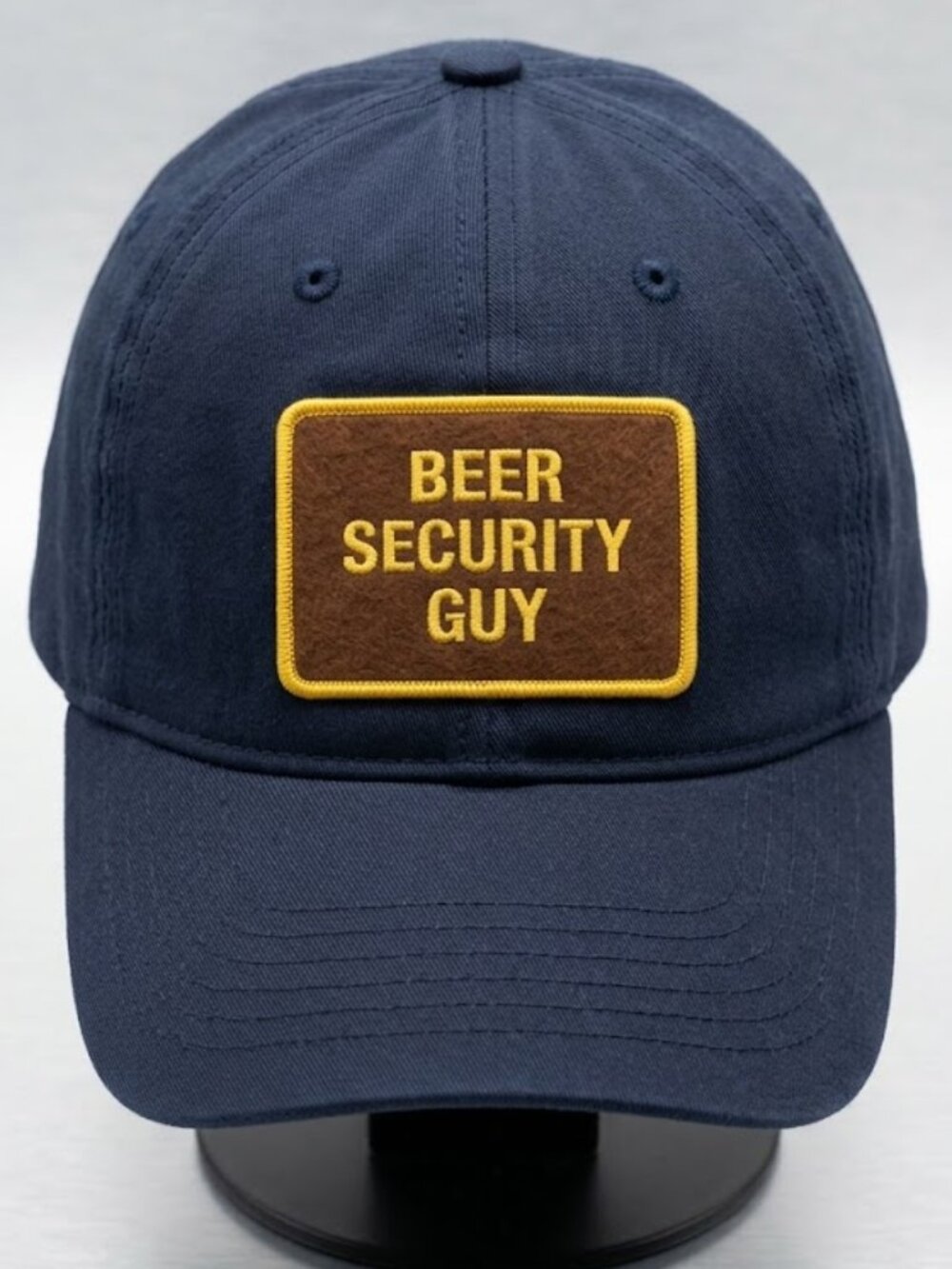 Beer Security Guy Hat Cap Novelty Blue Cotton Strap Back Hat Men's One Size